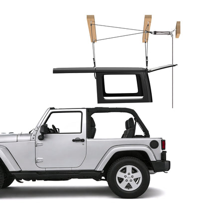 VEVOR Hard Top Remover Lift, 220 lbs, Jeep Hardtop Removal Storage Roof Hoist with Anti-Drop System, Easy One-Person Operation, Supports 8-16 in Ceiling, for 2-Door & 4-Door Jeep Wrangler JK JL & Ford - DDSYDCXXTSDS7R617001V0 - view 1