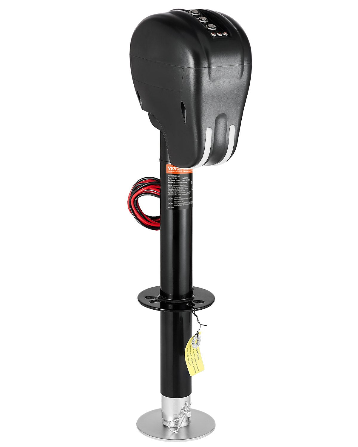 VEVOR Electric Trailer Jack, 3500 lbs, Heavy Duty RV Electric Power Tongue Jack with 2 Way Connector, Memory Function, Crank Handle & Weatherproof Jack Cover, 9.5"-26.3" Lift, for Trailers & Campers - DDTCQJ3500LBS409FV9 - view 1