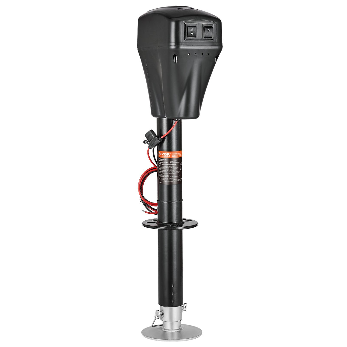 VEVOR Electric Trailer Jack, 5000 lbs, Heavy Duty RV Electric Power Tongue Jack with 2 Way Connector, Manual Crank Handle & Weatherproof Jack Cover, 10"-28.3" Lift, for RVs, Trailers & Campers, Black - DDTCQJDDDKCG9J9JZV9 - view 10
