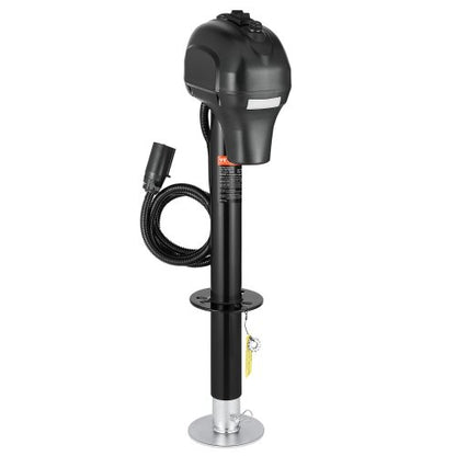 VEVOR Electric Trailer Jack, 3500 lbs, Heavy Duty RV Electric Power Tongue Jack with 7-pin Connector, Manual Crank Handle & Weatherproof Jack Cover, 9.5"-27.5" Lift, for Trailers, Campers & RVs, Black - DDTCQJDDDKCG9JIPZV9 - view 2