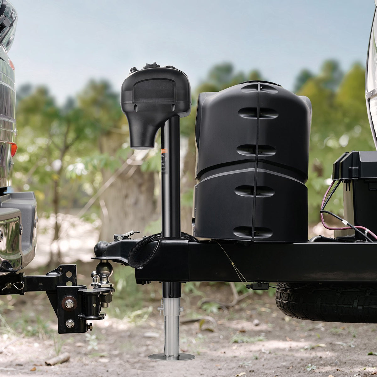 VEVOR Electric Trailer Jack, 3500 lbs, Heavy Duty RV Electric Power Tongue Jack with 7-pin Connector, Manual Crank Handle & Weatherproof Jack Cover, 9.5"-27.5" Lift, for Trailers, Campers & RVs, Black - DDTCQJDDDKCG9JIPZV9 - view 9