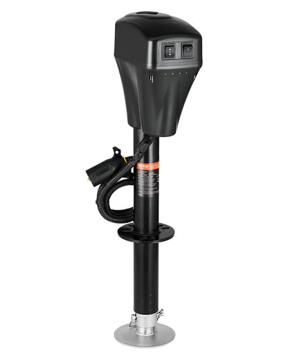 VEVOR Electric Trailer Jack, 5000 lbs, Heavy Duty RV Electric Power Tongue Jack with 7-pin Connector, Manual Crank Handle & Weatherproof Jack Cover, 10"-28.3" Lift, for Trailers, Campers & RVs, Black - DDTCQJDDDKCGXMS1PV9 - view 1