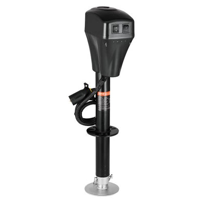 VEVOR Electric Trailer Jack, 5000 lbs, Heavy Duty RV Electric Power Tongue Jack with 7-pin Connector, Manual Crank Handle & Weatherproof Jack Cover, 10"-28.3" Lift, for Trailers, Campers & RVs, Black - DDTCQJDDDKCGXMS1PV9 - view 2