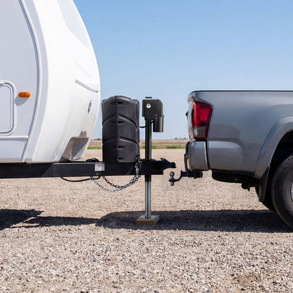 VEVOR Electric Trailer Jack, 7500 lbs Capacity, Electric Power Tongue Jack with Waterproof Protective Cover & LED Light for Travel Trailer, Camper, RV, 9.84-27.84 in Lift, 12V DC with Wiring, Black - DDTCQJDDDKDYQAYKZ001V9 - view 9