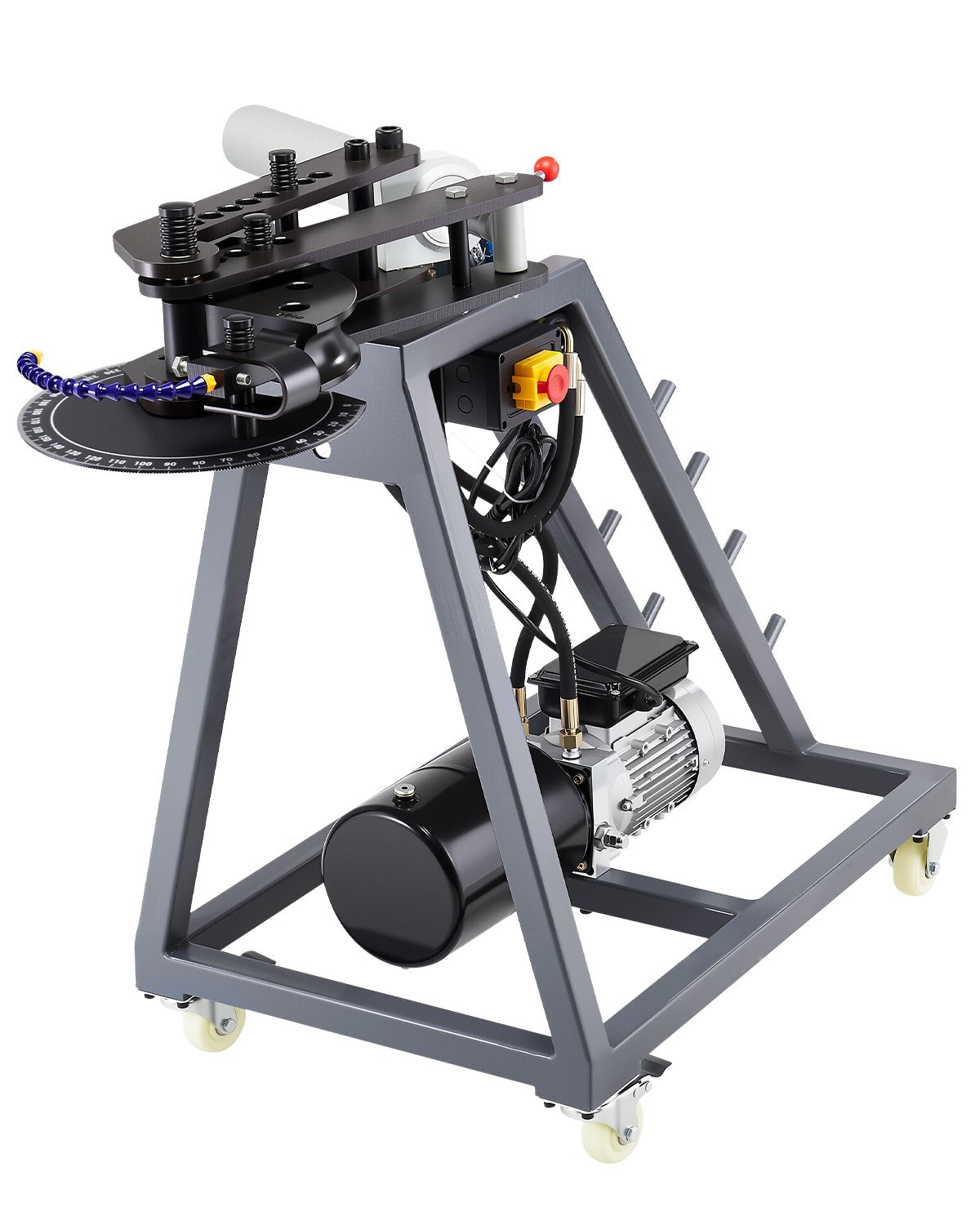 VEVOR Electric Tube Bending Machine, 750W Electric Tubing Bender with 6L Hydraulic Cylinder, Movable Pipe Bender Machine with 3 Dies & 180° Max Bending Angle, Suitable for 1", 1-1/2", 1-3/4" Pipes - DDWGJ342INCHL90N3V1 - view 1