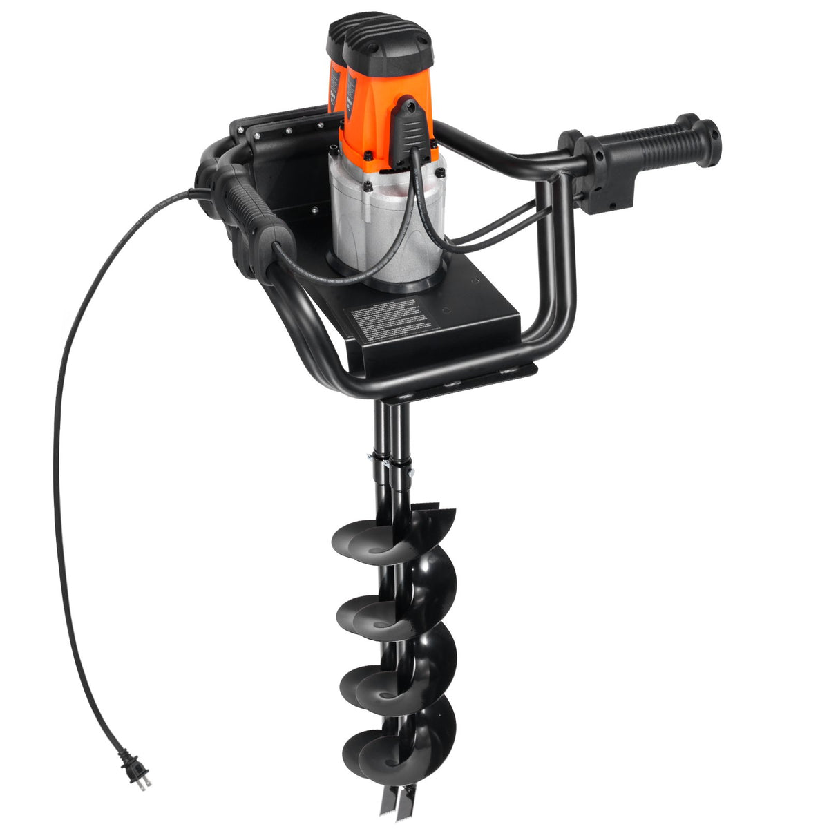 VEVOR Electric Post Hole Digger, 5.71 in Auger Bit with 1500W Powerful Motor, 140 RPM Alloy Steel Earth Auger Drill Bit with 10.24 in Extension Rod, for Post Hole Digging, Drilling & Tree Planting - DDWKJCS1500W05UJP001V1 - view 10