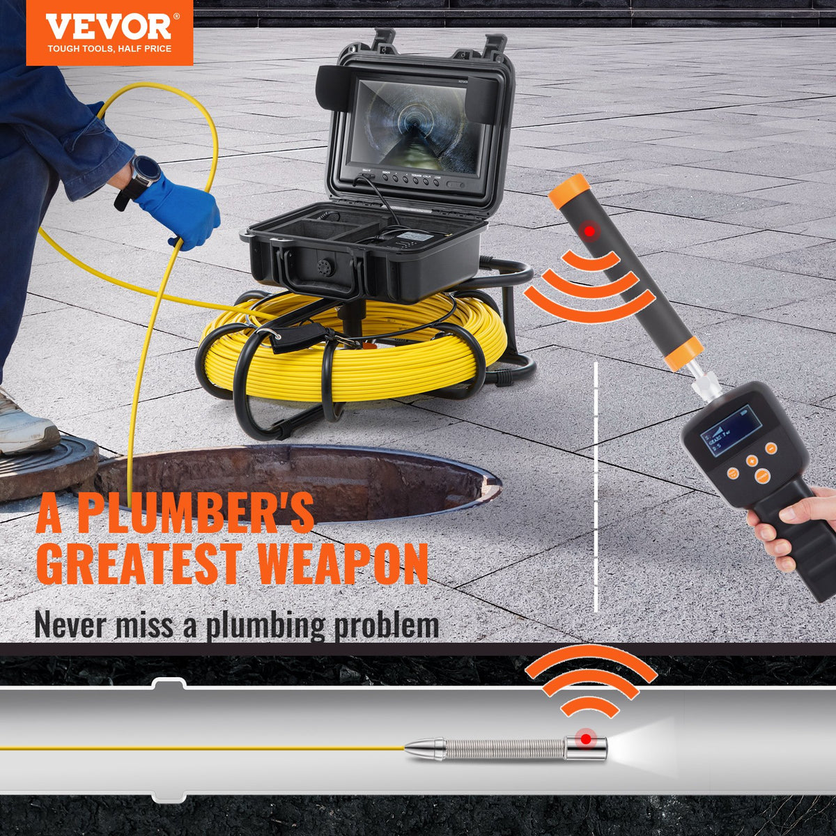 VEVOR Sewer Camera - Select Your Configuration - DDWKXSGDN9915V4HOV1 - view 2