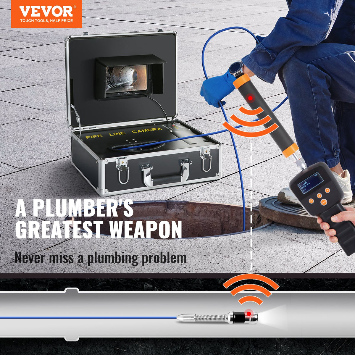 VEVOR Sewer Camera - Select Your Configuration - DDWKXSGDNK730R9OPV1 - view 2