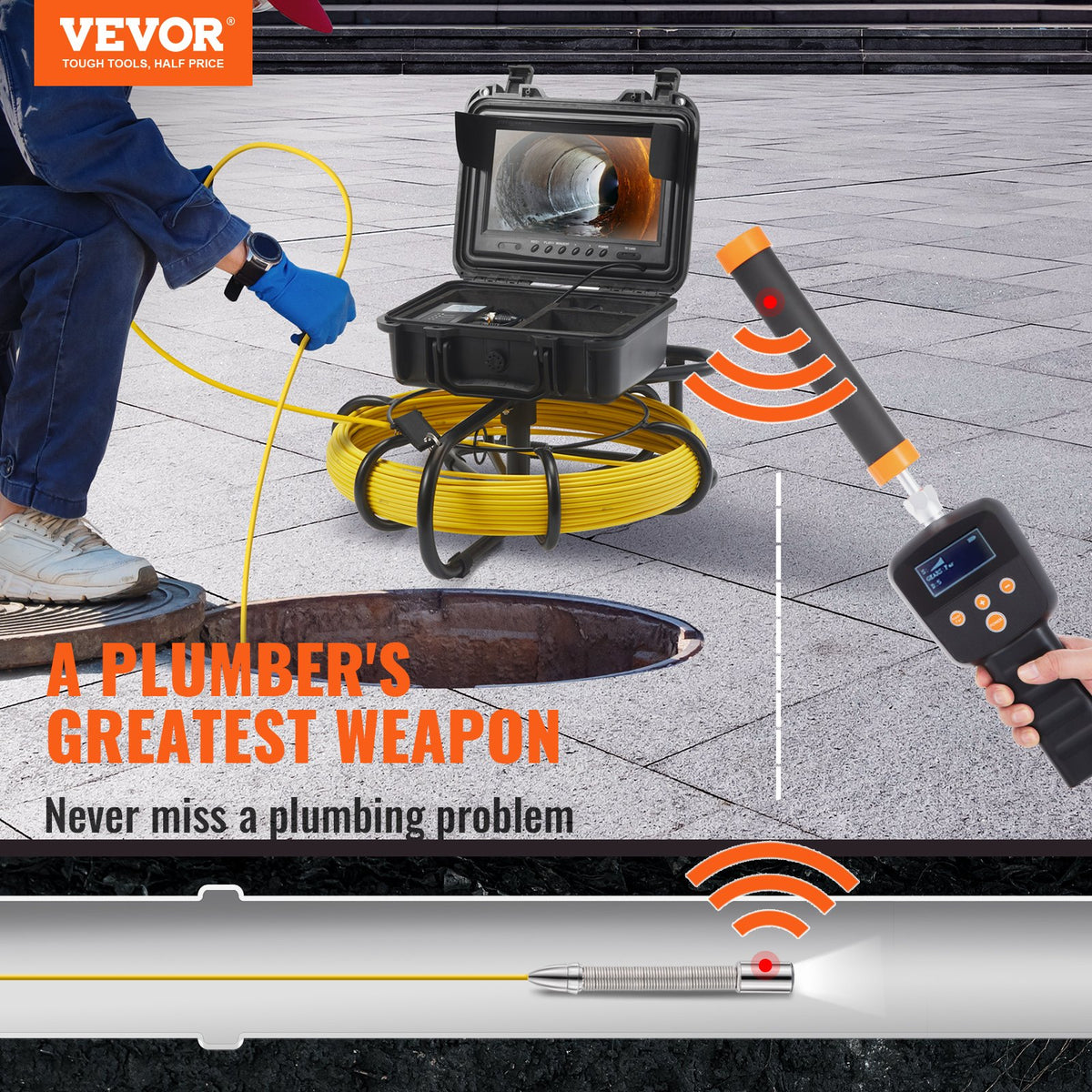 VEVOR Sewer Camera - Select Your Configuration - DDWKXSGDNK950S9AFV1 - view 2