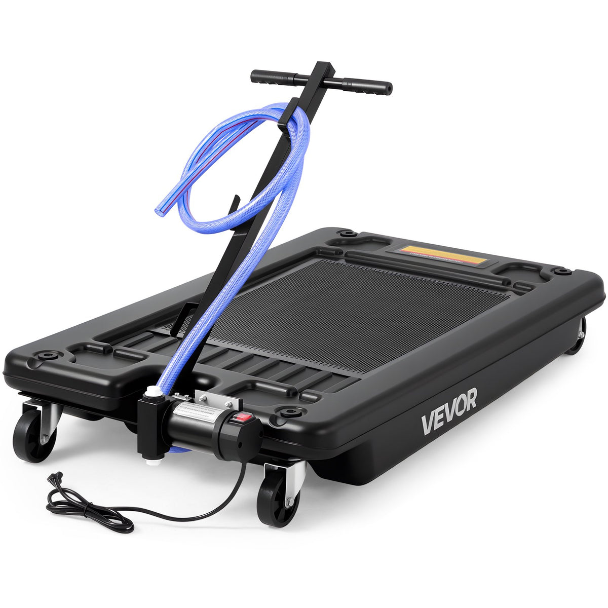 VEVOR Low Profile Oil Drain Pan, 17 Gallon Capacity, Rolling Oil Drain Pan with Electric Pump, 7.2 ft Hose & T Folding Handle, Leak-proof & Corrosion-resistant, Fit for Cars, SUVs, Trucks, ATVs, Black - DDWSPYCSL17G42WKQ001V1 - view 1