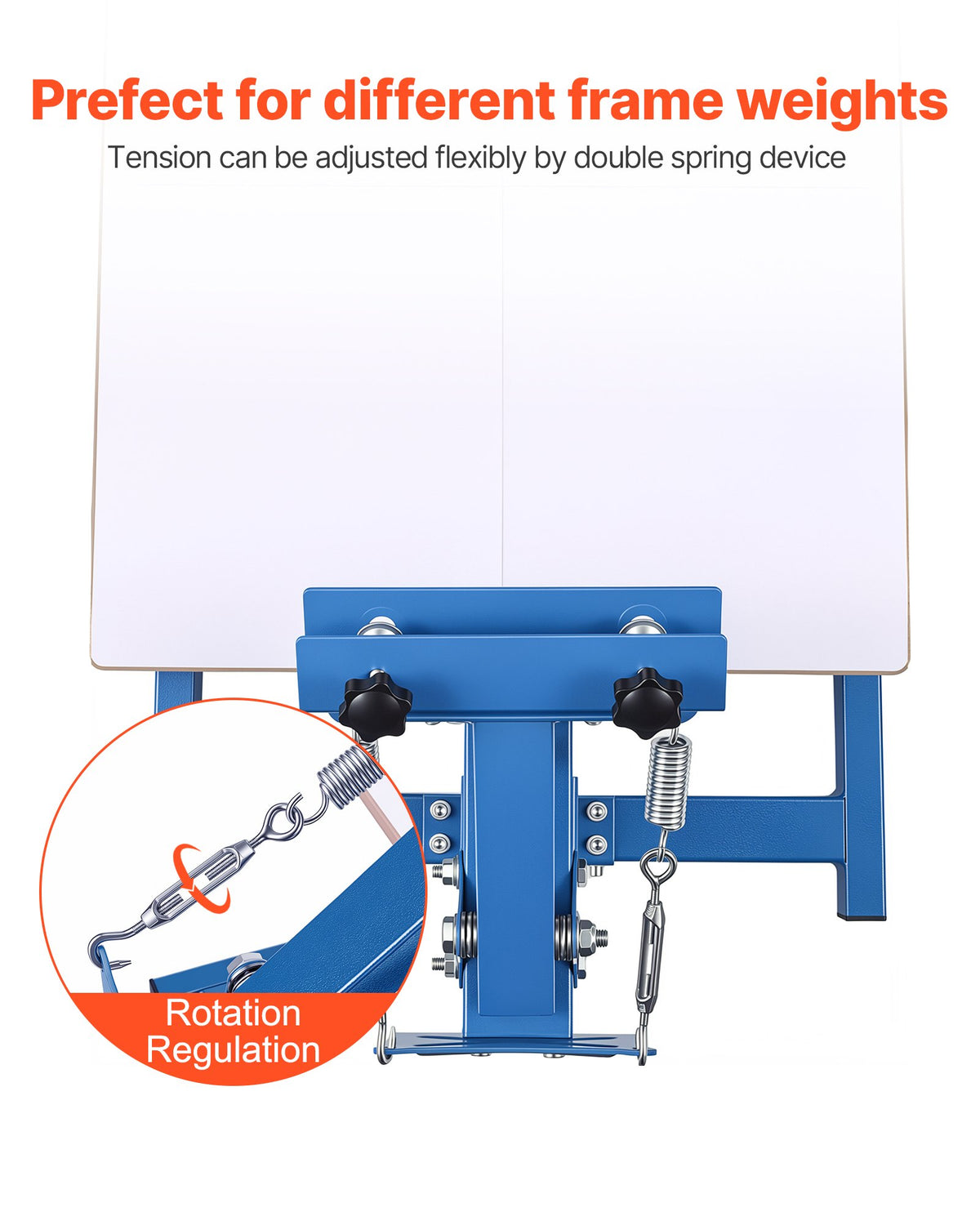 VEVOR Screen Printing Machine 1 Color 1 Station Silk Screen Printing Press, 21.3 x 17.7 in Platen, Adjustable Tension, Powder-Coated Carbon Steel, for T-shirt Clothing DIY, Home and Commercial Use - DDWSYJTTS11W72KP4001V0 - view 4