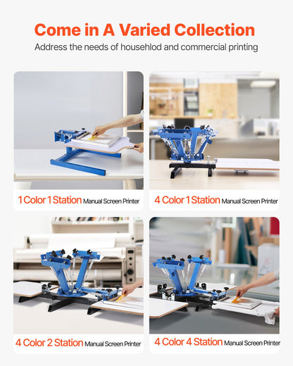 VEVOR Screen Printing Machine 1 Color 1 Station Silk Screen Printing Press, 21.3 x 17.7 in Platen, Adjustable Tension, Powder-Coated Carbon Steel, for T-shirt Clothing DIY, Home and Commercial Use - DDWSYJTTS11W72KP4001V0 - view 7