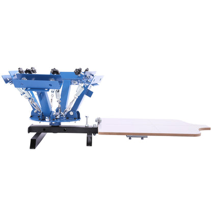 VEVOR Screen Printing Machine 4 Color 1 Station Silk Screen Printing Press, 21.3 x 17.7 in, 360° Rotatable, Accurate Positioning, Powder-Coated Carbon Steel, for T-shirt DIY, Home and Commercial - DDWSYJTTS41DECNZG001V0 - view 10