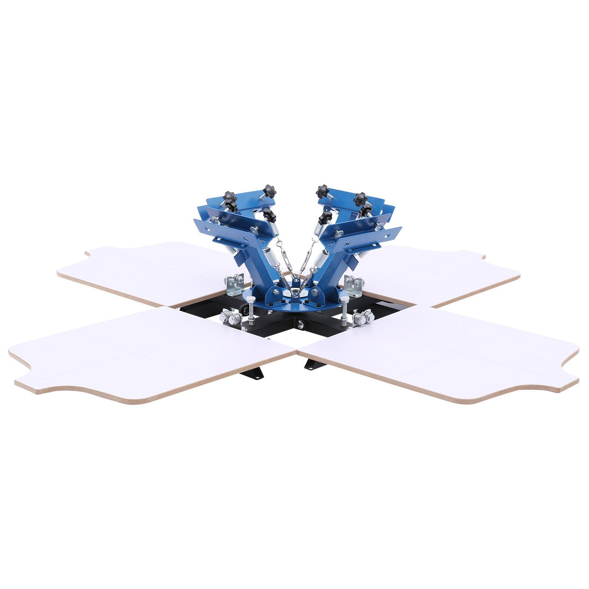 VEVOR Screen Printing Machine 4 Color 4 Station Silk Screen Printing Press, 21.3 x 17.7 in, 360° Rotatable, Accurate Positioning, Powder-Coated Carbon Steel, for T-shirt DIY, Home and Commercial - DDWSYJTTS44DXDAFB001V0 - view 1