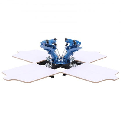 VEVOR Screen Printing Machine 4 Color 4 Station Silk Screen Printing Press, 21.3 x 17.7 in, 360° Rotatable, Accurate Positioning, Powder-Coated Carbon Steel, for T-shirt DIY, Home and Commercial - DDWSYJTTS44DXDAFB001V0 - view 2