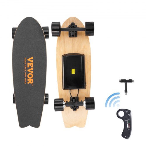 VEVOR Electric Skateboard with Remote, 13.7 Mph Top Speed & 7.5 Miles Max Range Skateboard Longboard, 3 Speeds Adjustment Skateboards, Easy Carry Handle Design, Suitable for - DDYB20002500LE594V1 - view 1