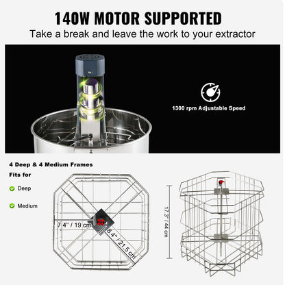 VEVOR Honey Extractor - Select Your Configuration - DDYM185140W48NZJGV1 - view 3