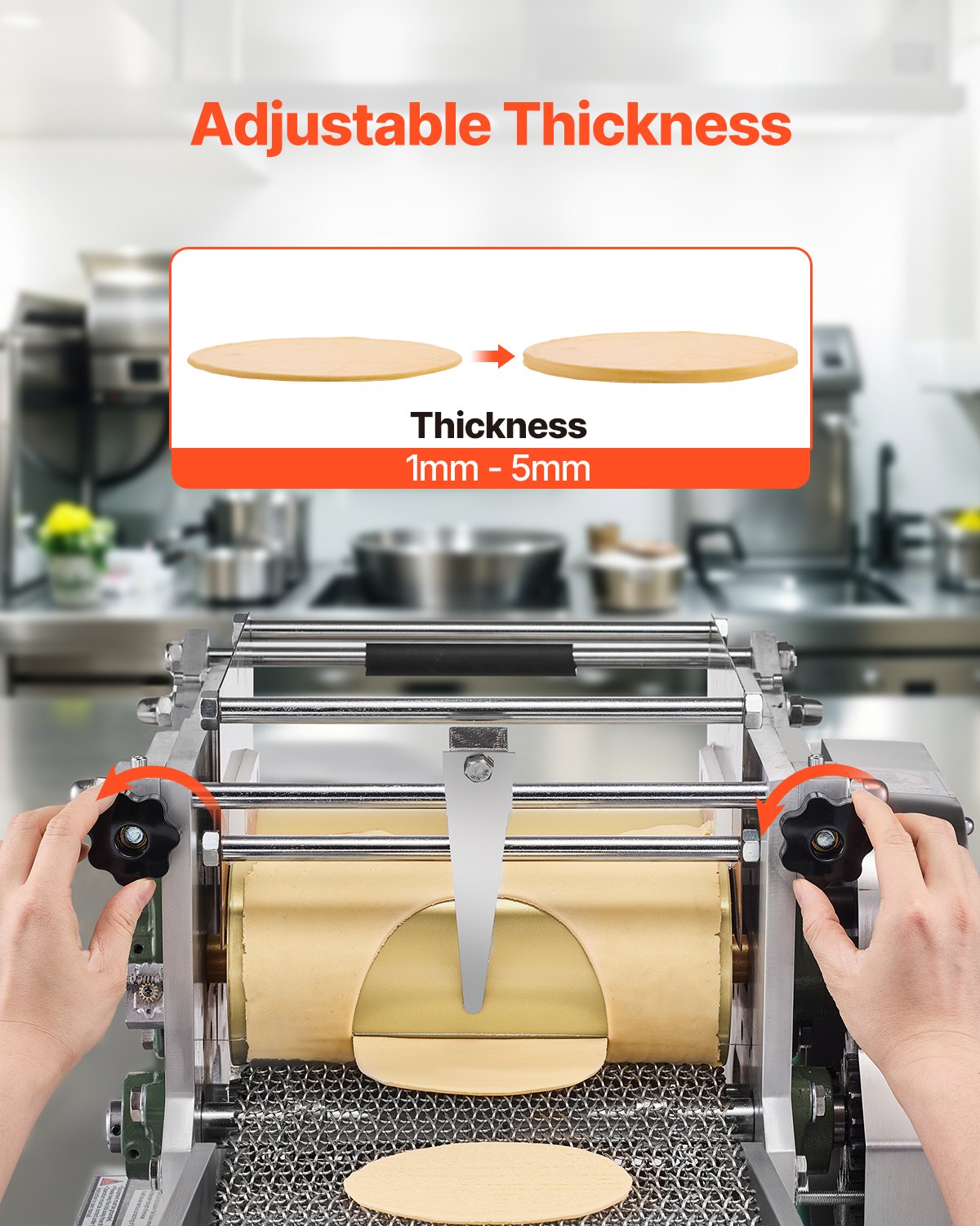 VEVOR Electric Tortilla Maker, Automatic Corn Tortilla Making Machine with Non-Stick Coating and Two Molds(4 in + 6 in), Electric Chapatti Machine Suitable for Produce Sopes Pita Tortilla Pizza - DDYMBJDDK46IMCBSIV1 - view 4
