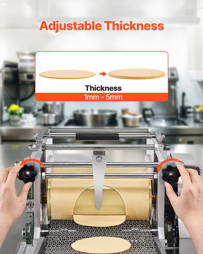 VEVOR Electric Tortilla Maker, Automatic Corn Tortilla Making Machine with Non-Stick Coating and Two Molds(4 in + 6 in), Electric Chapatti Machine Suitable for Produce Sopes Pita Tortilla Pizza - DDYMBJDDK46IMCBSIV1 - view 4
