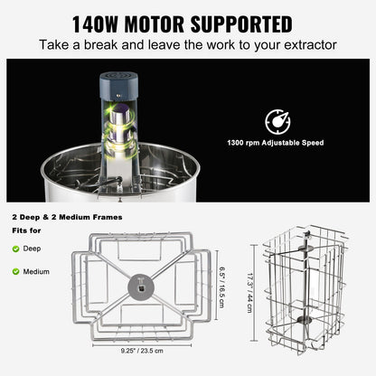 VEVOR Honey Extractor - Select Your Configuration - DDYMJ15140W24UGF1V1 - view 3