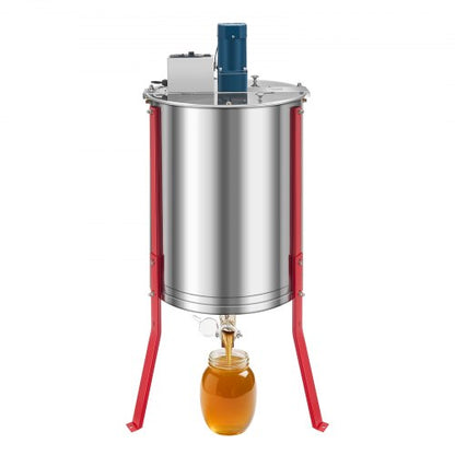 VEVOR Electric Honey Extractor, 6 Frame Honey Spinner with Transparent Lid, 140W Stainless Steel Honeycomb Drum Spinner, Height Adjustable, Honeycomb Extraction Equipment for Beekeeping - DDYMJ30BXG18WQC6L001V1 - view 2