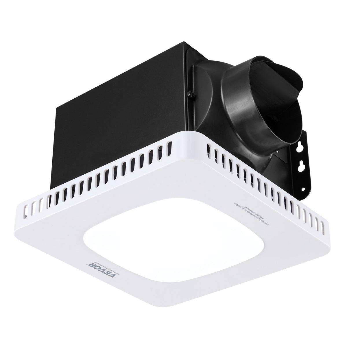 VEVOR Bathroom Exhaust Fan with LED Light, 110 CFM Bathroom Vent Three Gear Color Temp, 1.5 Sones Low-Noise, Premium AC Motor Ceiling Fan for Laundry Room, Storage Room, Home Ventilation, White - DDYSPQSW110CIR0PS001V6 - view 10