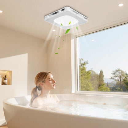 VEVOR Bathroom Exhaust Fan, 80-110-130 CFM Bathroom Vent with Seven Colors RGB Lights, 1.5 Sones Low-Noise, Premium DC Motor Ceiling Fan for KTV Laundry Room, Storage Room, Ventilation, White - DDYSPQSW5080GFLQI001V6 - view 9