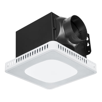 VEVOR Bathroom Exhaust Fan, 80-110-130 CFM Bathroom Vent with Seven Colors RGB Lights, 1.5 Sones Low-Noise, Premium DC Motor Ceiling Fan for KTV Laundry Room, Storage Room, Ventilation, White - DDYSPQSW5080GFLQI001V6 - view 10