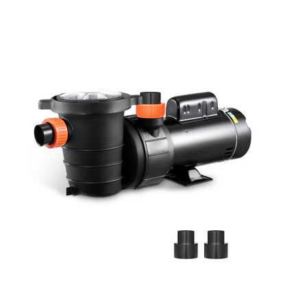 VEVOR Above Ground Pool Pump, 2HP/0.44HP, Dual Speed Swimming Pool Pump, High 118 GPM 56 ft Lift, Low 57 GPM 14 ft Lift, 110V 3450 RPM with Strainer Basket, 122°F Max Water Temp, for Hot Tubs Spas - DDYYCB110V206QFGJ001V1 - view 2
