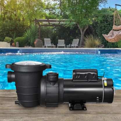 VEVOR Above Ground Pool Pump, 2HP/0.44HP, Dual Speed Swimming Pool Pump, High 118 GPM 56 ft Lift, Low 57 GPM 14 ft Lift, 110V 3450 RPM with Strainer Basket, 122°F Max Water Temp, for Hot Tubs Spas - DDYYCB110V206QFGJ001V1 - view 9
