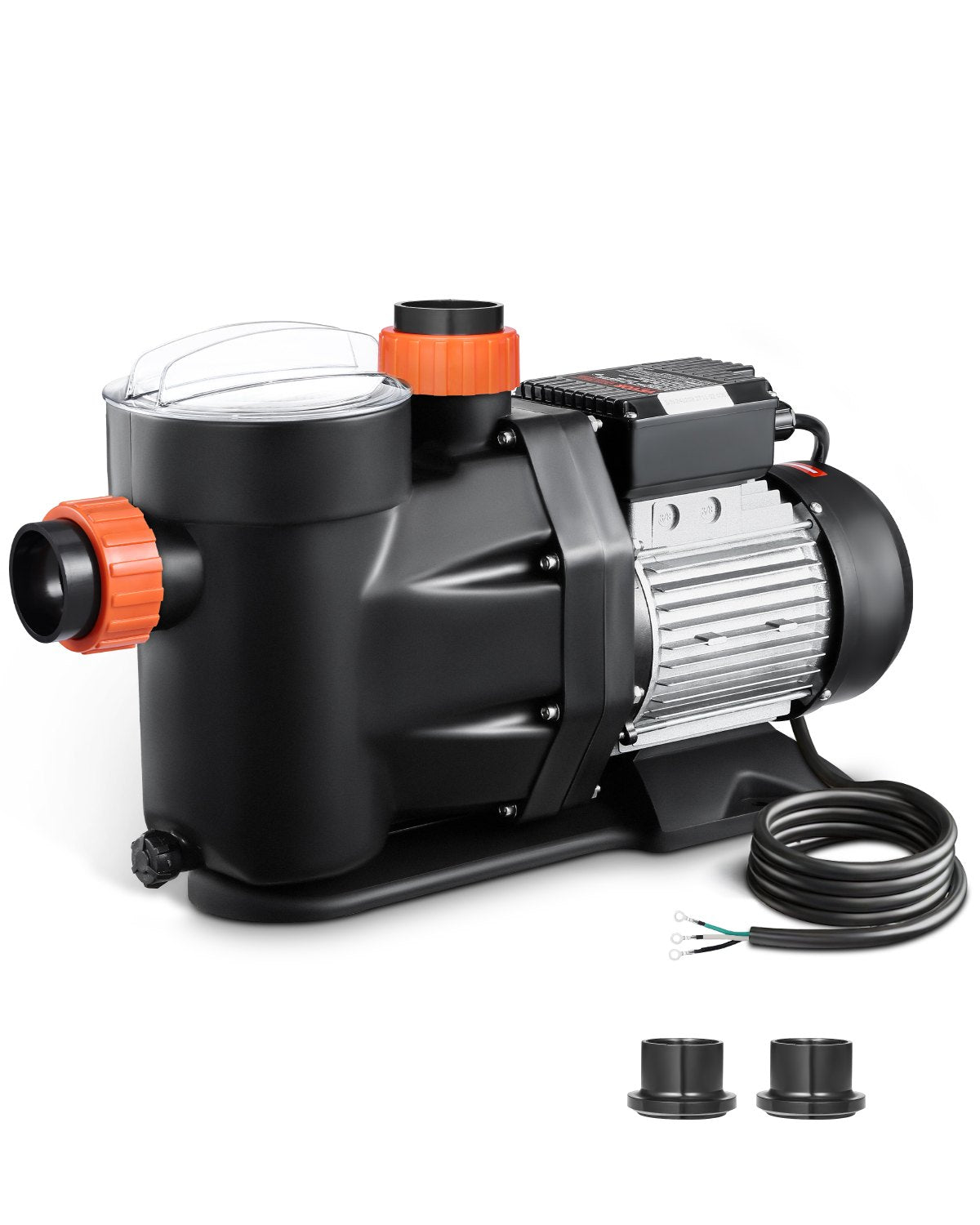 VEVOR Above Ground Pool Pump, 3 HP, 149 GPM Max Flow Single Speed Swimming Pool Pump, 220V 3450 RPM 42 ft Max Head Lift with PP Shell Strainer Basket, 122°F Max Water Temp, for Hot Tubs Spas, No Plug - DDYYCBDS220VGIPTSV7 - view 1