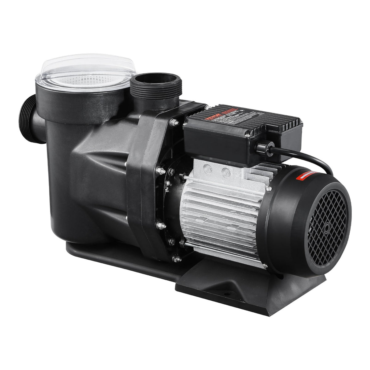 VEVOR Above Ground Pool Pump, 3 HP, 149 GPM Max Flow Single Speed Swimming Pool Pump, 220V 3450 RPM 42 ft Max Head Lift with PP Shell Strainer Basket, 122°F Max Water Temp, for Hot Tubs Spas, No Plug - DDYYCBDS220VGIPTSV7 - view 10
