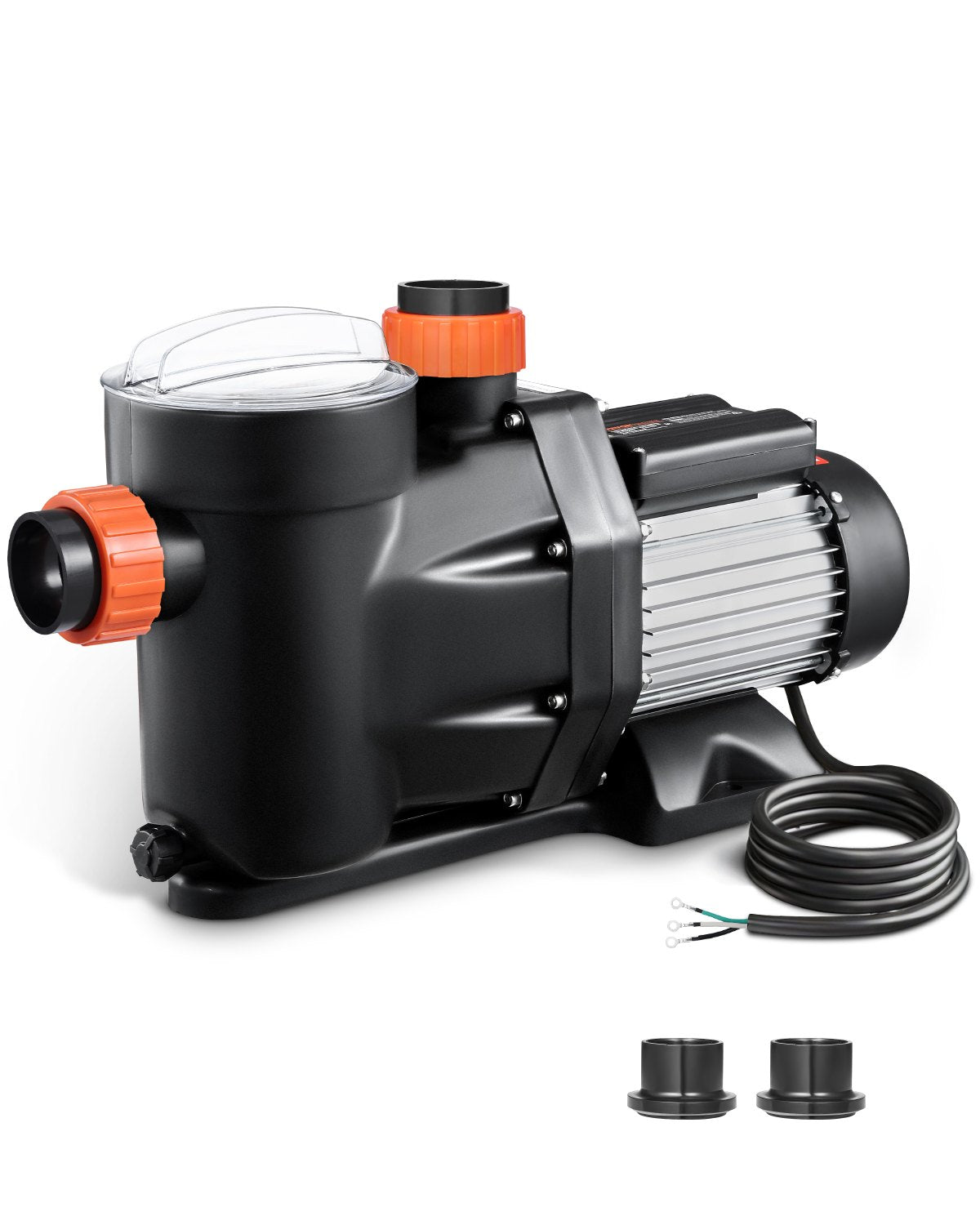 VEVOR Above Ground Pool Pump, 1.5HP, 122 GPM Max Flow Single Speed Swimming Pool Pump, 220V 3450 RPM 55 ft Max Head Lift with PP Shell Strainer Basket, 122°F Max Water Temp, for Hot Tubs Spas, No Plug - DDYYCBDS220VJUV4LV7 - view 1