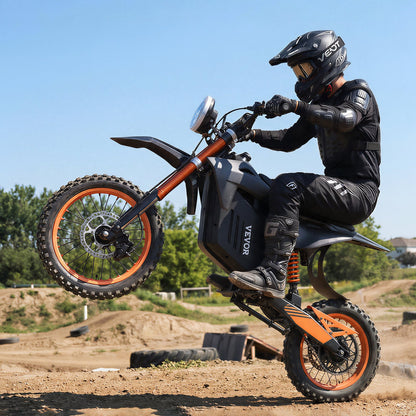 VEVOR Electric Dirt Bike for Teens Adults, 2000W Motor, 31 MPH Speed, 31 Miles Max Range, 48V 22.5Ah Battery, Off-Road Motorcycle with Light, Display, Dual Suspension & Hydraulic Brakes for Age 14+ - DDYYMT48V21AQ73JH001V1 - view 9