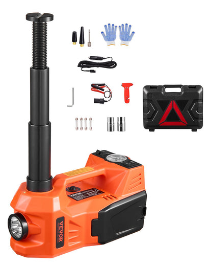 VEVOR Electric Car Jack, 5 Tons /11000 lbs, Electric Scissor Jack with Built-In Inflator, 12V Adjustable Tire Change Replacement with Secure Hammer & LED Light, Portable Jack kit for Sedan, SUV, Truck - DDYYQJDTJJTD54OTNV9 - view 1