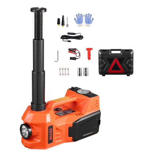 VEVOR Electric Car Jack, 5 Tons /11000 lbs, Electric Scissor Jack with Built-In Inflator, 12V Adjustable Tire Change Replacement with Secure Hammer & LED Light, Portable Jack kit for Sedan, SUV, Truck - DDYYQJDTJJTD54OTNV9 - view 2