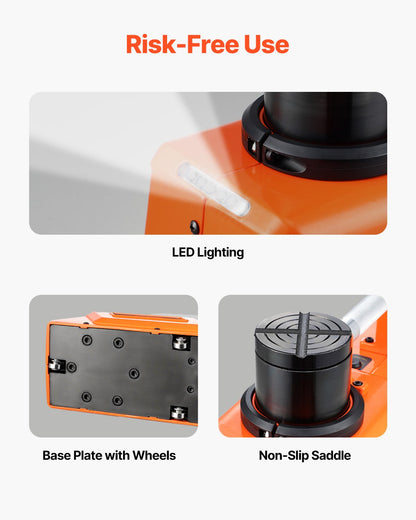 VEVOR Electric Car Jack, 15 Tons /33000 lbs, Adjustable Electric Scissor Jack with High Load Capacity, 12V Dual-Powered Tire Change Replacement with LED Light, Portable Jack kit for Sedan, SUV, Truck - DDYYQJDTJWW1WAAB7V9 - view 6