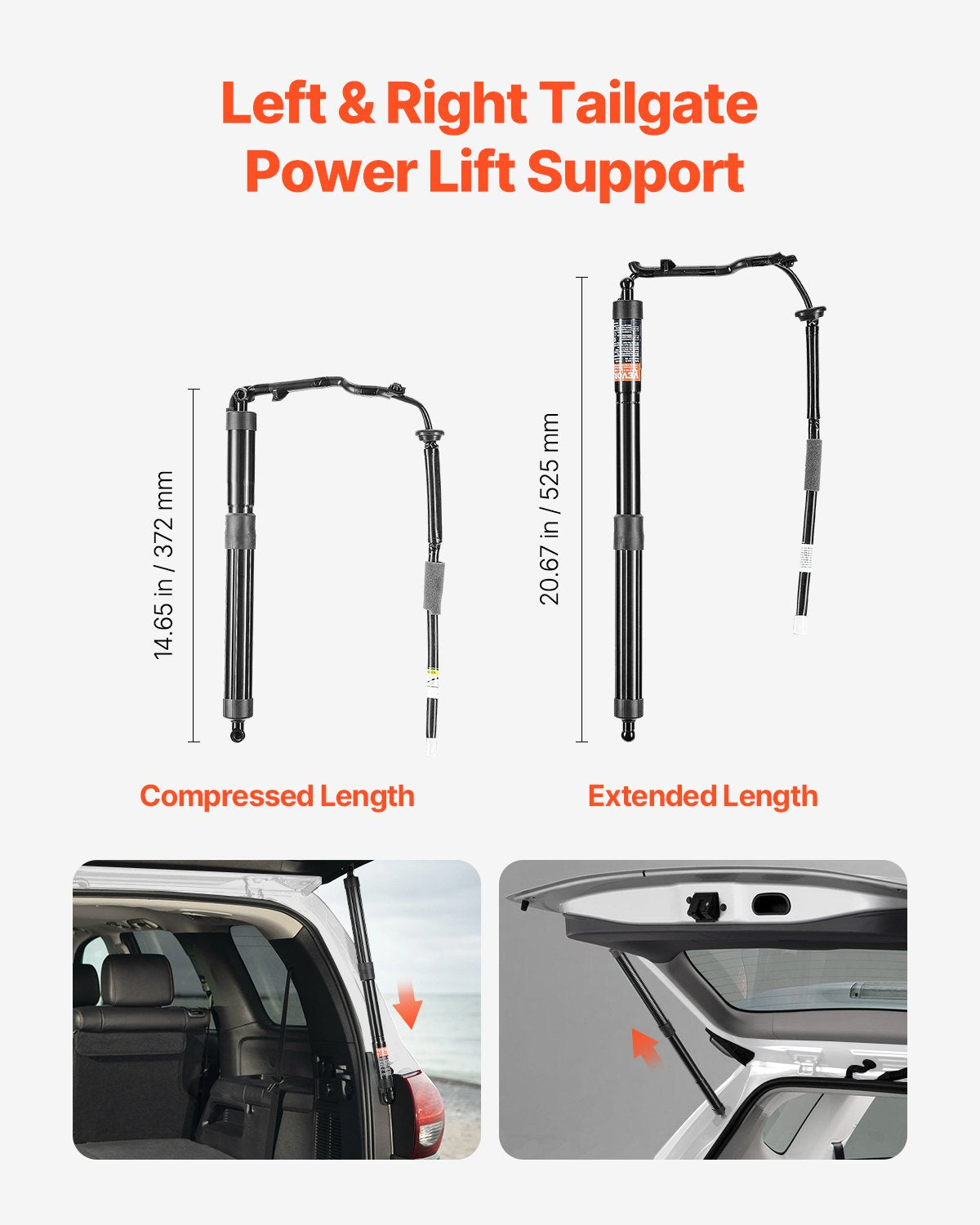 VEVOR Rear Left & Right Tailgate Power Lift Support, Compatible with 2013-2018 TOYOTA RAV4, Electric Tailgate Liftgate Power Hatch Shock Strut Replace OE# 6892009010 6892009011 6891009010 (2PCS) - DDZCG2JSCDL26WKE8V9 - view 4