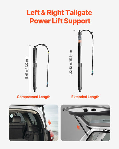 VEVOR Rear Left & Right Tailgate Power Lift Support, Compatible with 2010-2023 VW Sharan (7N,7N1,7N2), Electric Tailgate Liftgate Power Hatch Shock Strut Replace OE# 7N0827851E 7N0827851G (2PCS) - DDZCG2JSCDL2COALLV9 - view 4