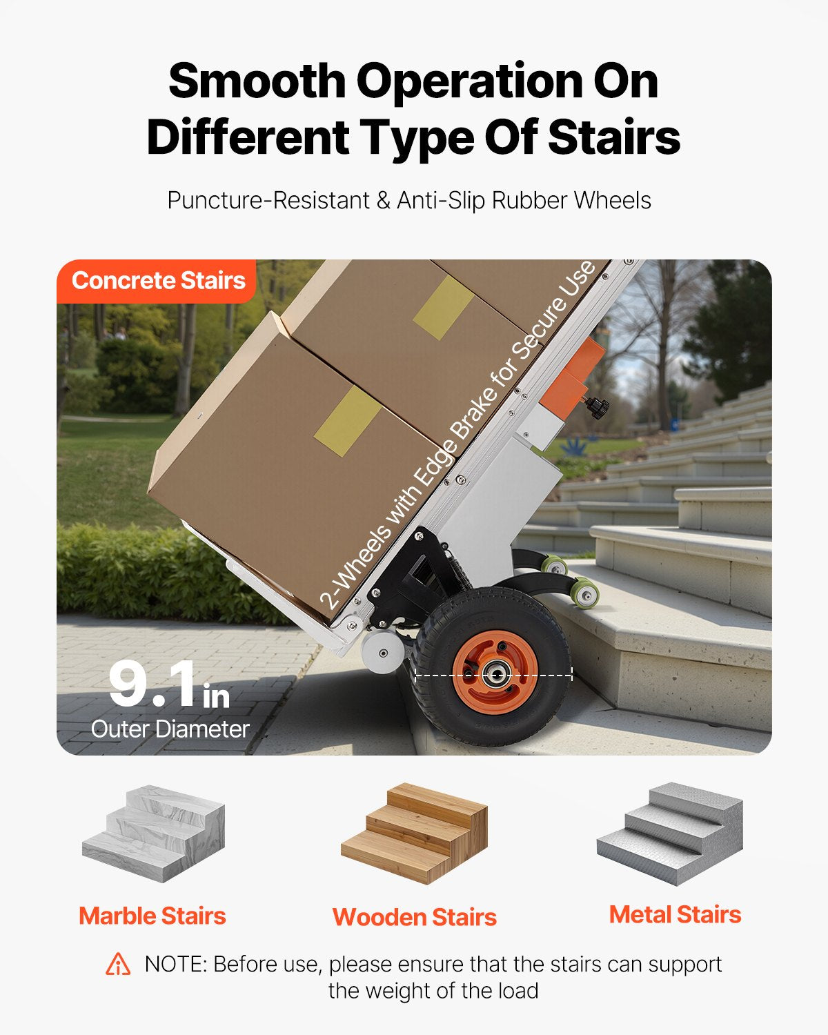 VEVOR Electric Stair Climbing Dolly, 440lbs Capacity Electric Stair Climbing Hand Trucks with 157.5in Rope & Folding Handle, Heavy Duty Stair Climber for Warehouse Logistics, Moving Furniture(Silver) - DDZLPLC440LB3TZEYV1 - view 6