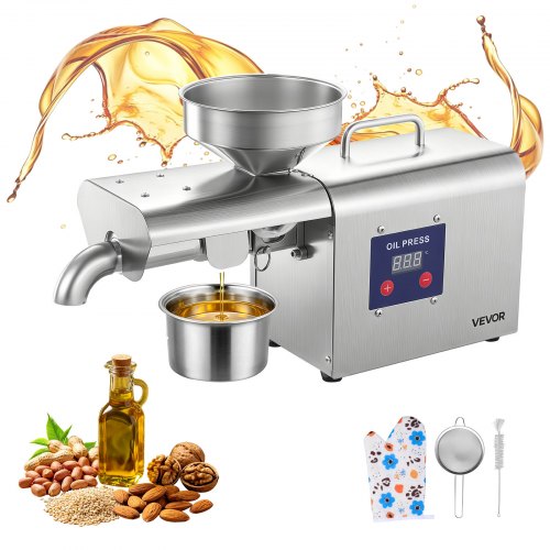 VEVOR Oil Press Machine, 8.27 LBS/H Capacity, 750W Oil Extractor Machine, Automatic Electric Oil Maker for Home Commercial Use, 122℉–572℉ Hot Pressing for Peanuts Sesames Soybeans Almonds - DDZYJ1000W15QEA87001V1 - view 2