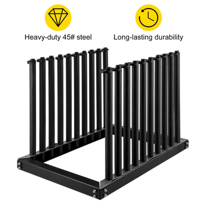 VEVOR Windshield Rack 9-Lite, Windshield Truck Rack Steel, Windshield Glass Rack 24-Inch Height, Windshield Rack for Truck with PVC Pad & Foam Padding, Glass Rack for Truck, for Glass Transportation - DFBLJGM301U-90001V0 - view 2