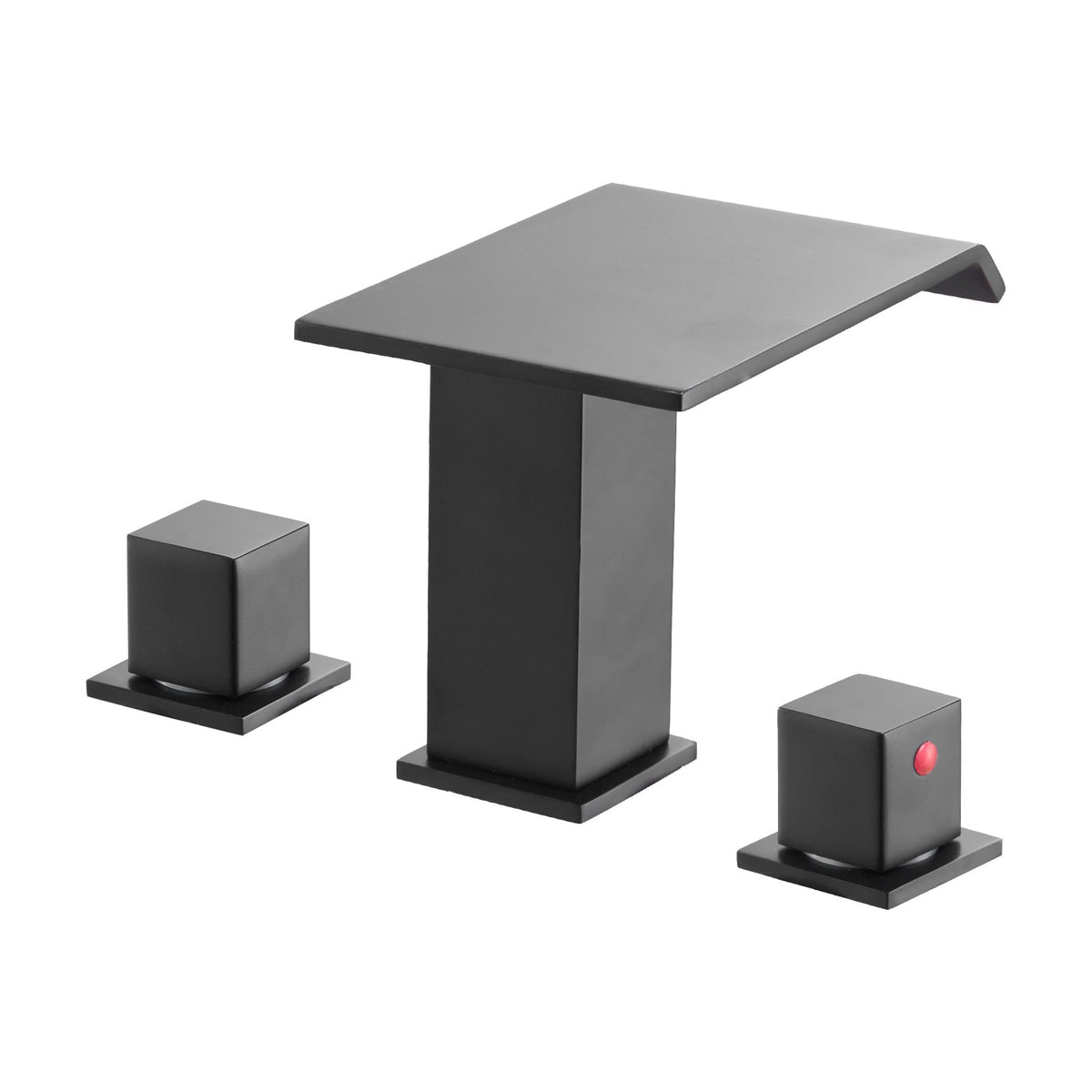 VEVOR Roman Tub Faucet, 3 Hole Waterfall Bathtub Faucet, Roman Bathtub Faucets Set with 2 Handles, Deck Mount Bath Tub Faucets Set for Pet Washing, Baby Care, Adult Bathing, Matte Black, Drip-Free - DFPTKBDHS2GS1UUDJ001V0 - view 10