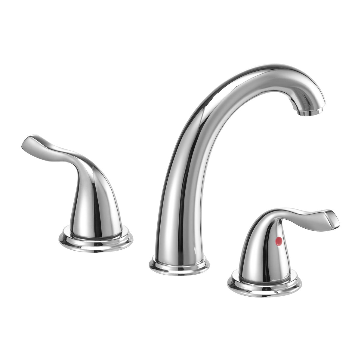 VEVOR Roman Tub Faucet, 3 Hole Waterfall Bathtub Faucet, Gooseneck Bath Tubs Faucets Set with 2 Handles, Deck Mount Bath Tub Faucets Set for Pet Washing, Adult Bathing, Silver, High Arc Spout - DFPTKBDHS2GSAURPW001V0 - view 10