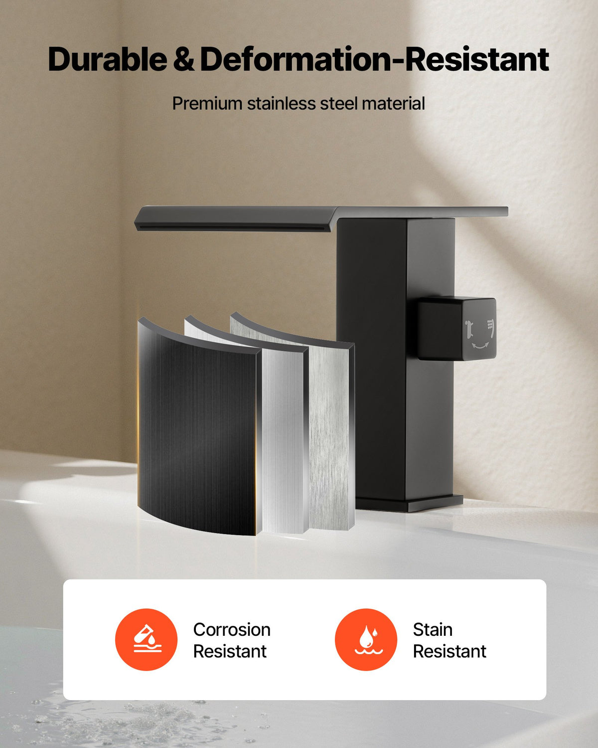 VEVOR Roman Tub Faucet, 3 Hole Waterfall Bathtub Faucet, Roman Bathtub Faucets Set with Shower Head & 1 Handle, Deck Mount Bath Tub Faucets Set for Pet Washing, Baby Care, Adult Bathing, Matte Black - DFPTKDHS1GSB8ZSCG001V0 - view 5