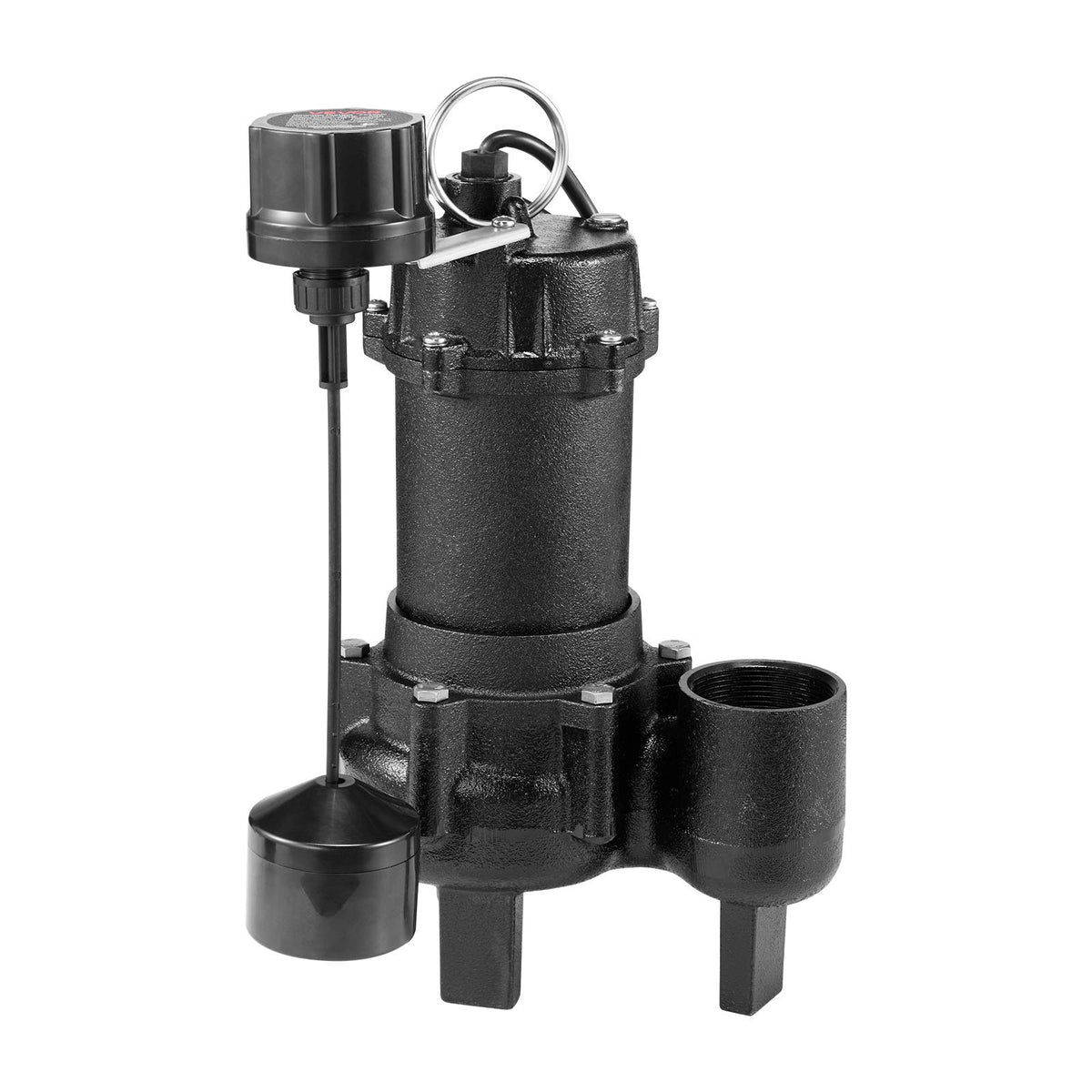 VEVOR Submersible Sewage Pump, 3/4 HP, 6000 GPH Cast Iron Sewage/Effluent Pump with Automatic Tethered Float Switch, 2-Inch NPT Discharge, 120V, 23 ft Max Lift, for Basement, Septic Tank, Residential - DFQWSBZT2YC09TIB0001V1 - view 10