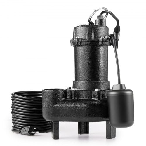 VEVOR Submersible Sewage Pump, 1 HP, 5200 GPH Cast Iron Sewage/Effluent Pump with Automatic Tethered Float Switch, 2-Inch NPT Discharge, 120V, 25 ft Max Lift, for Basement, Septic Tank, Residential - DFQWSBZT2YC1WT6MC001V1 - view 2