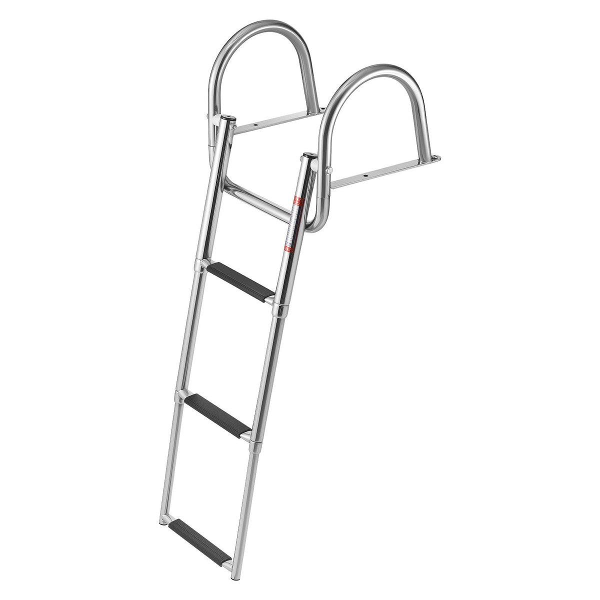 VEVOR Boat Ladder, 3 Steps, Stainless Steel Telescoping Folding Swim Deck Ladder for Rear Entry Inboard, 600 lbs Capacity with Wide Anti-Slip Steps & Handrails, for Outboards, Yacht, Pontoon Boats - DFSCTBXG3STEQ71S7001V0 - view 10