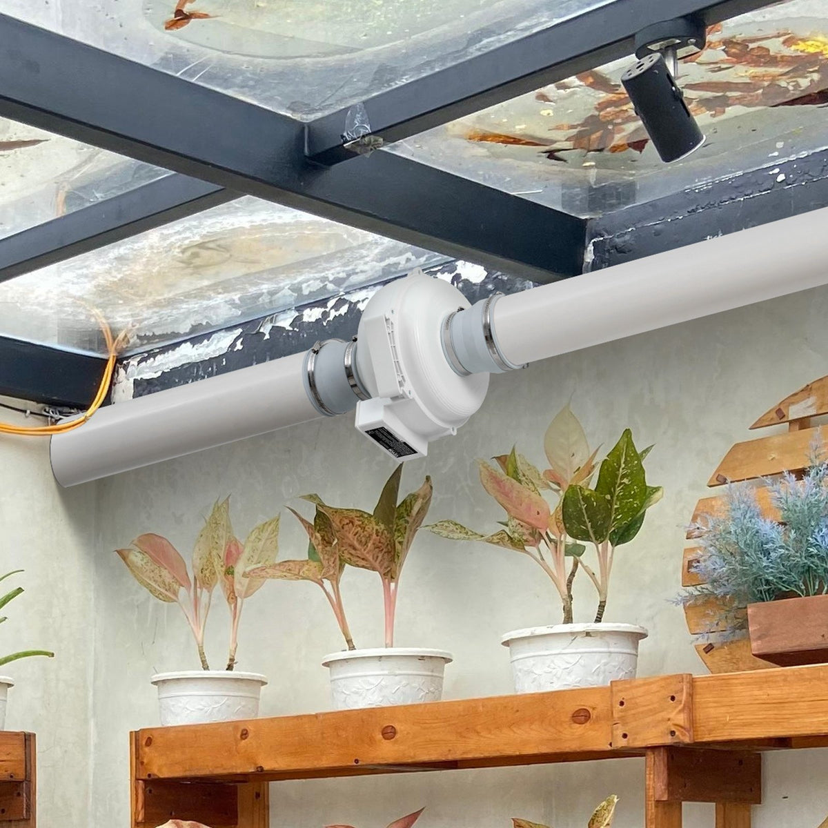 VEVOR 4 to 4.5 inch Radon Mitigation Fan System, Quiet 190 CFM Radon Mitigation Kit with 2 Couplers, Waterproof Radon Fan Electric Inline Duct Fan Exhaust Fan for Indoor Outdoor Ventilation - DFSDJ4INCH19VRDPTV1 - view 9