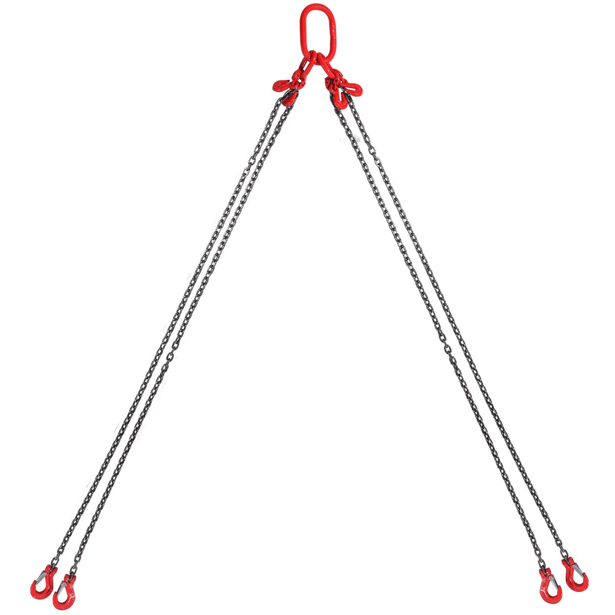 VEVOR Chain Sling, 1/4 inch x 5 ft Lifting Chains with Hooks, G80 Engine Chain Hoist Lifts, 6600 lbs/3 Ton Lifting Sling Chains for Engine Hoist, Engine Lift Chain with 4 Leg Grab Hooks and Adjusters - DGDLHHMGFH1J142Q0V0 - view 10